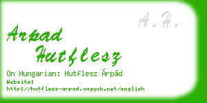 arpad hutflesz business card