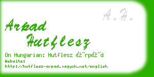 arpad hutflesz business card